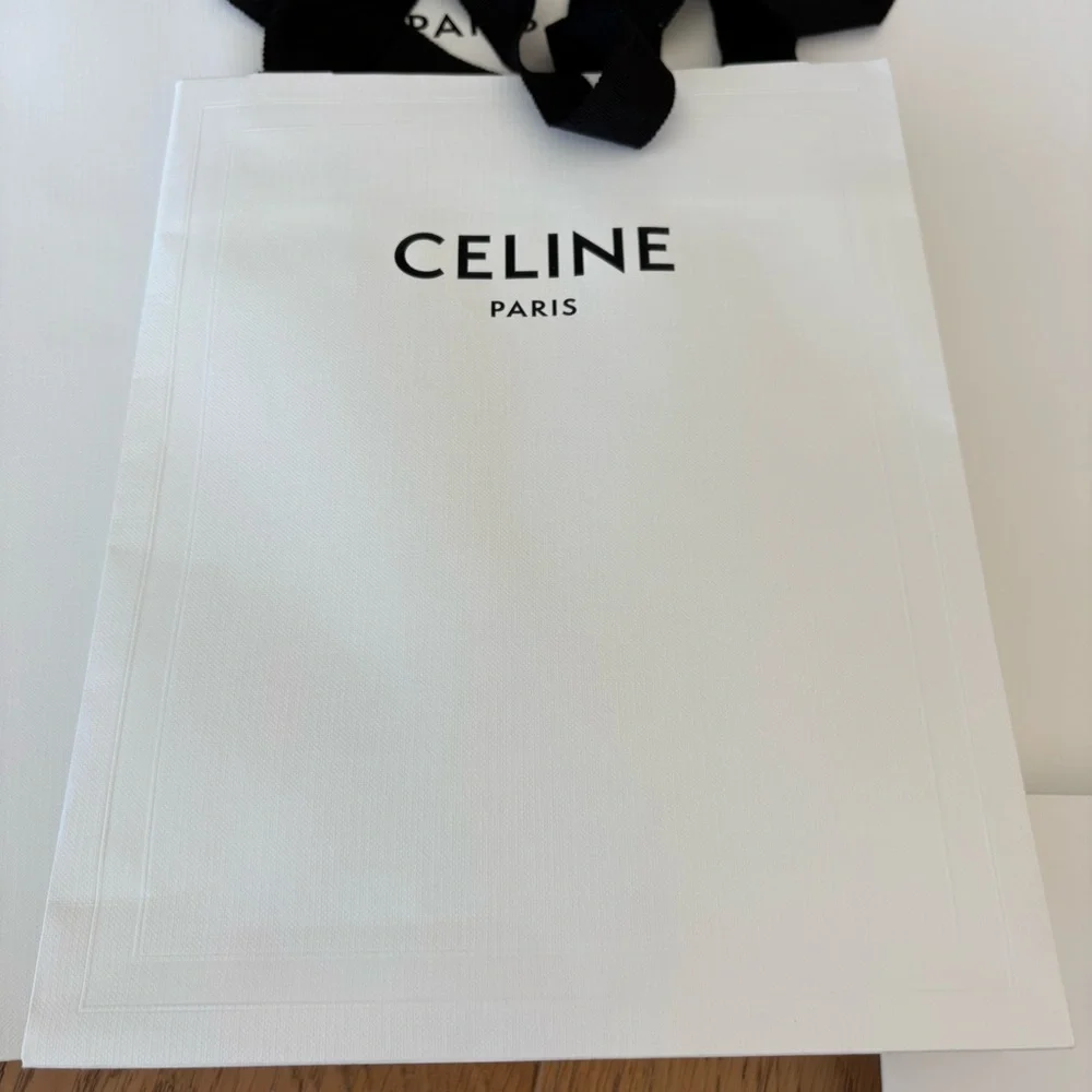 Celine White Tote and Gift Bag Set